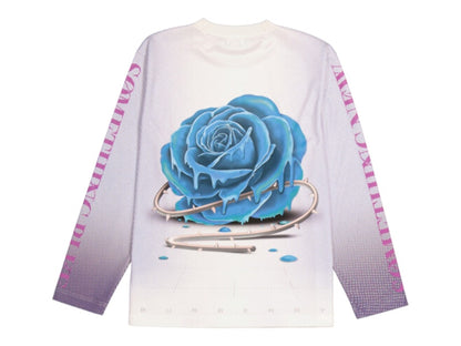 Burberry Rose Print Long Sleeve T-shirt Purple