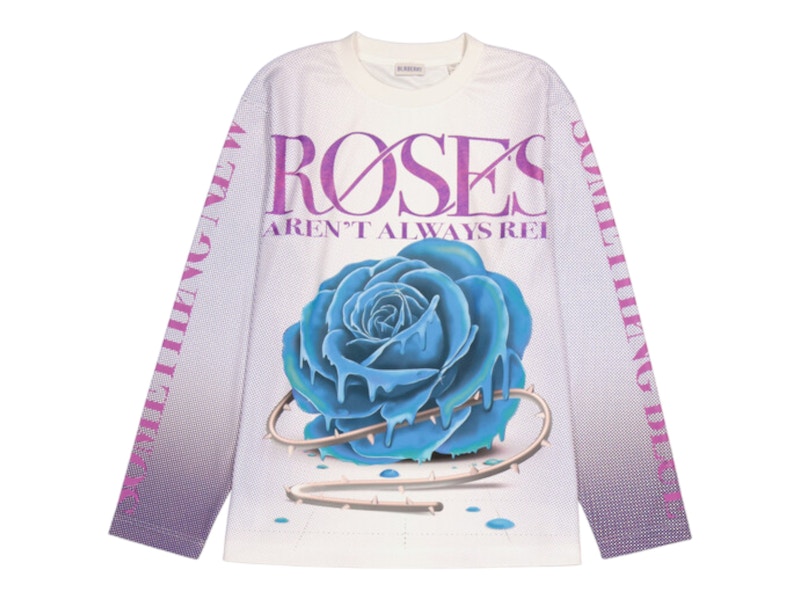 Burberry Rose Print Long Sleeve T-shirt Purple