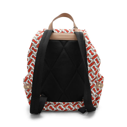 Burberry Rucksack Monogram Print Nylon Medium Vermillion