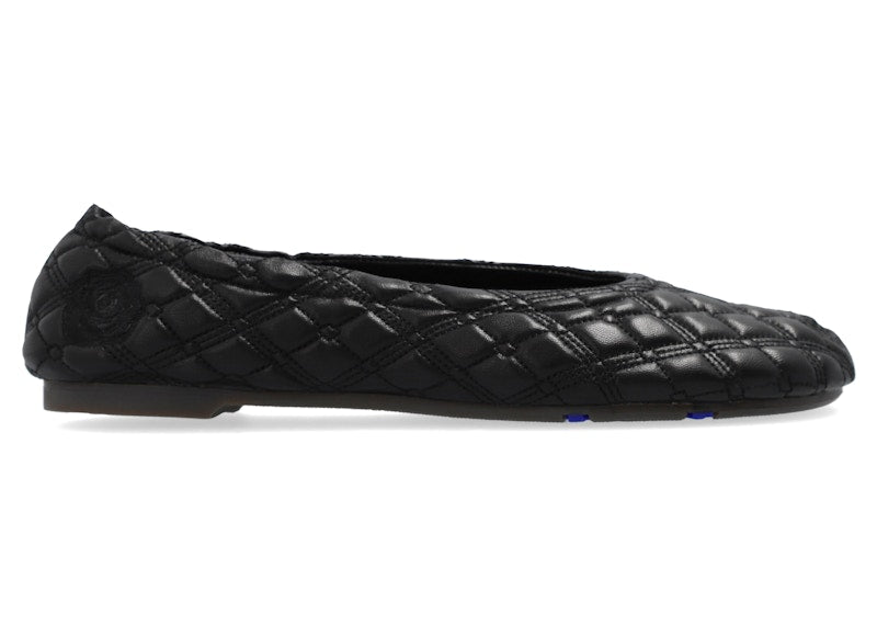 Burberry Sadler Leather Ballet Flats Black (Women's)