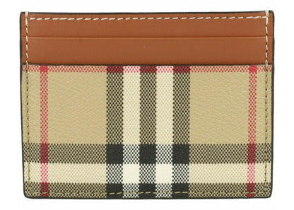 Burberry Sandon Check Card Holder Archive Beige