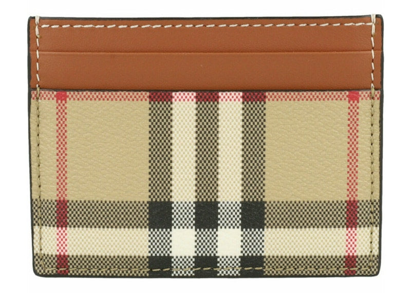 Burberry Sandon Check Card Holder Archive Beige