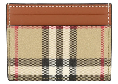 Burberry Sandon Check Card Holder Archive Beige