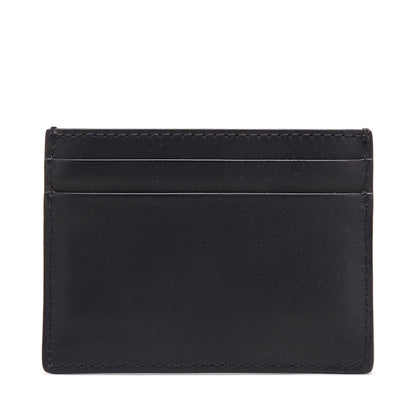 Burberry Logo Print Leather Card Case 4 Slot Black