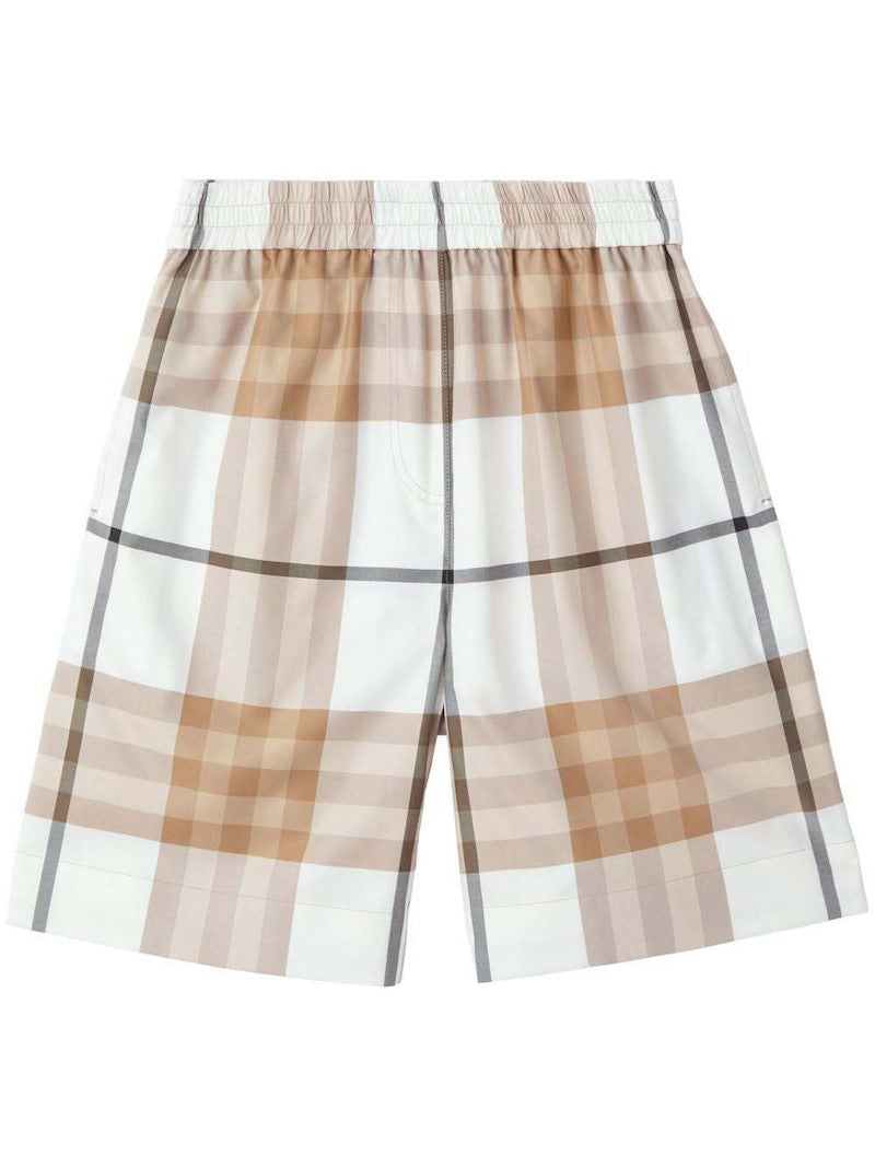 Burberry Signature Check-print Shorts White/Beige