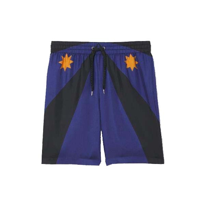 Burberry Silk Shorts Navy Black