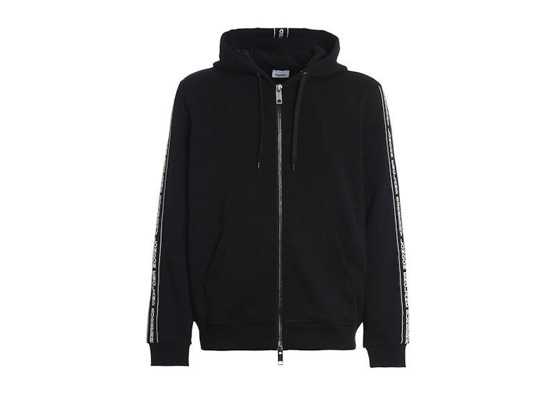 Burberry Siren Zip-Up Hoodie Black