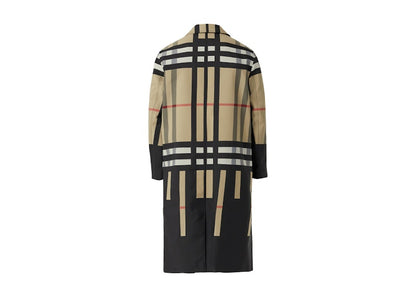 Burberry Sliced Check Nylon Car Coat Archive Beige
