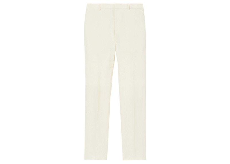 Burberry Slim-Cut Tailored Trousers White