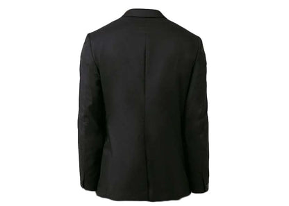 Burberry Slim Fit Zip Detail Wool Tailored Jacket Black