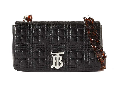 Burberry Small Lola Quilted Leather Shoulder Bag Black