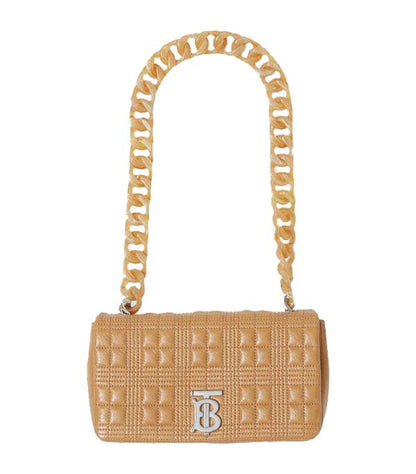 Burberry Small Lola Quilted Leather Shoulder Bag Nude