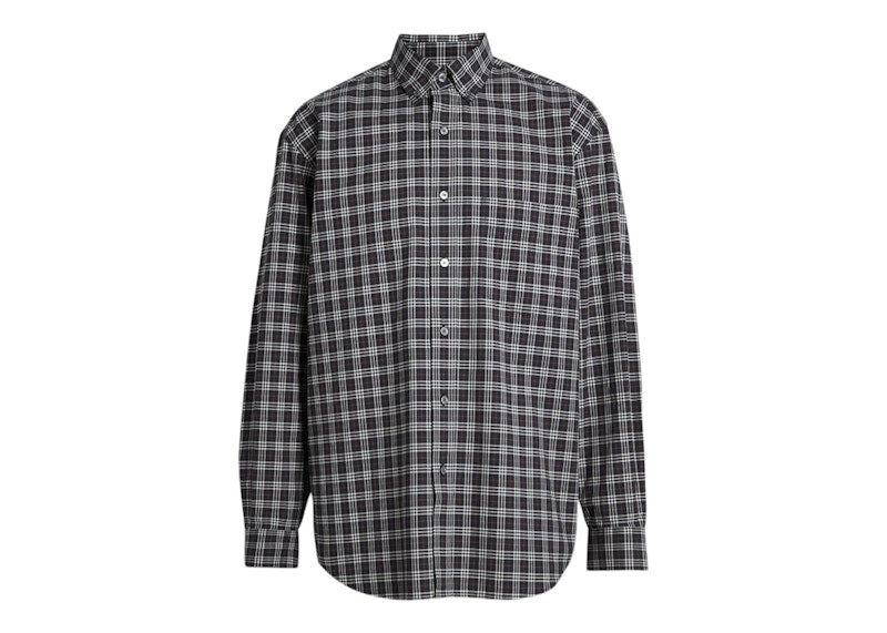Burberry Small Scale Check Cotton Shirt Navy/White/Red