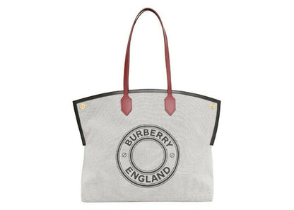 Burberry Society Tote Bag Large Black/Burgundy