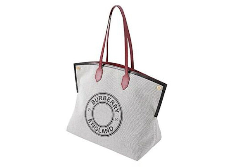 Burberry Society Tote Bag Large White/Black