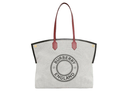 Burberry Society Tote Bag Large White/Black