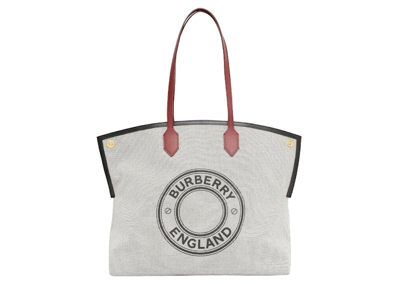 Burberry Society Tote Bag Large White/Black