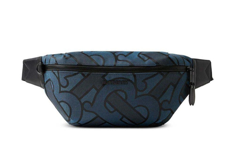 Burberry Sonny Monogram-Jacquard Belt Bag Blue