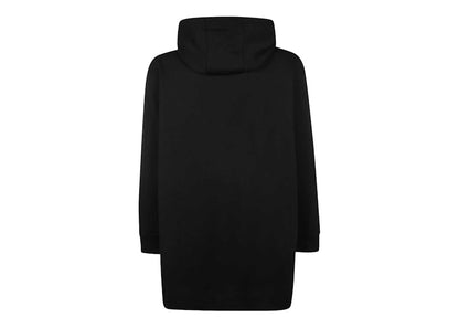 Burberry Stepped Hem Cotton Oversized Hoodie Black/Archive Beige