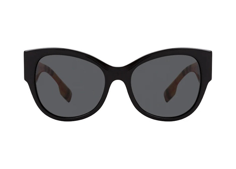 Burberry Sunglasses Butterfly Frame Black Beige Vintage Check (40806111)