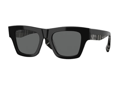 Burberry Sunglasses Ernest Square Frame Black Charcoal Check (40823061)
