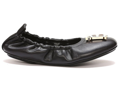 Burberry TB Logo Plaque Ballerina Flat Black (Women's)