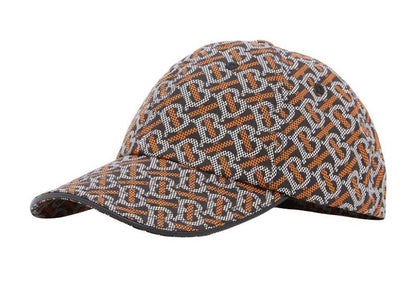 Burberry TB Monogram Baseball Cap Black/White/Orange