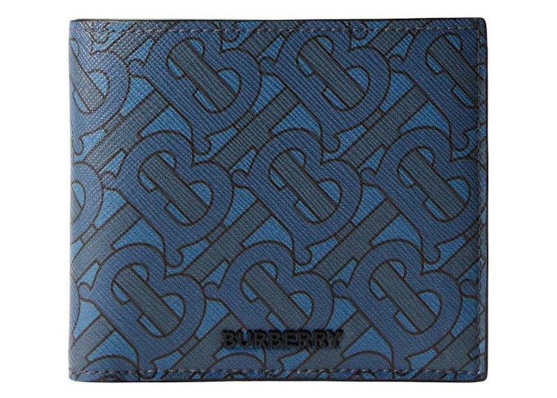 Burberry TB Monogram Bifold Wallet Navy
