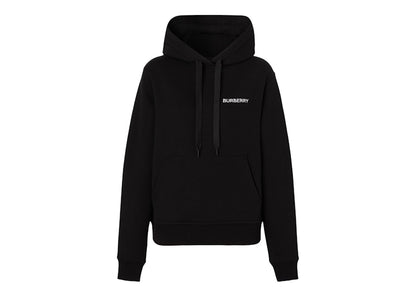 Burberry TB Monogram Logo-Embroidered Hoodie Black