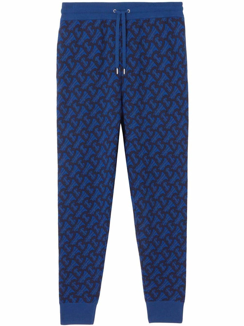 Burberry TB Monogram Pattern Sweatpants Royal Blue
