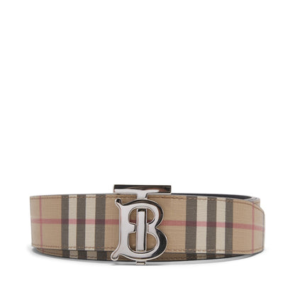 Burberry Reversible Monogram Motif Vintage Check Belt 1.4 Width Archive Beige
