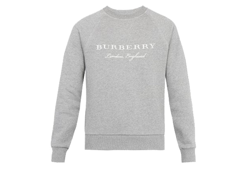Burberry Taydon Embroidered Crewneck Pale Grey