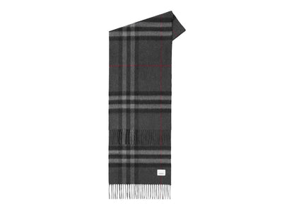 Burberry The Classic Check Cashmere Scarf Charcoal
