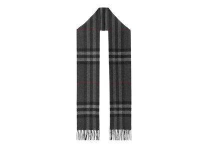 Burberry The Classic Check Cashmere Scarf Charcoal
