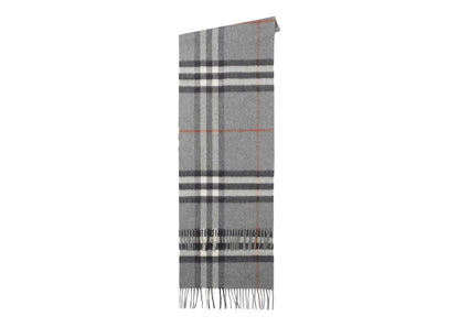 Burberry The Classic Check Cashmere Scarf Grey