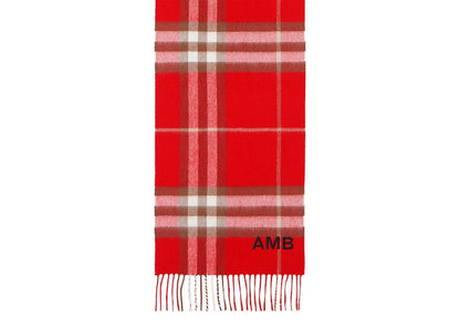 Burberry The Classic Check Cashmere Scarf Red