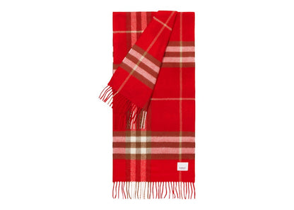 Burberry The Classic Check Cashmere Scarf Red