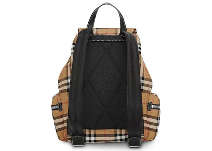 Burberry The Medium Rucksack Vintage Check Nylon Antique Yellow