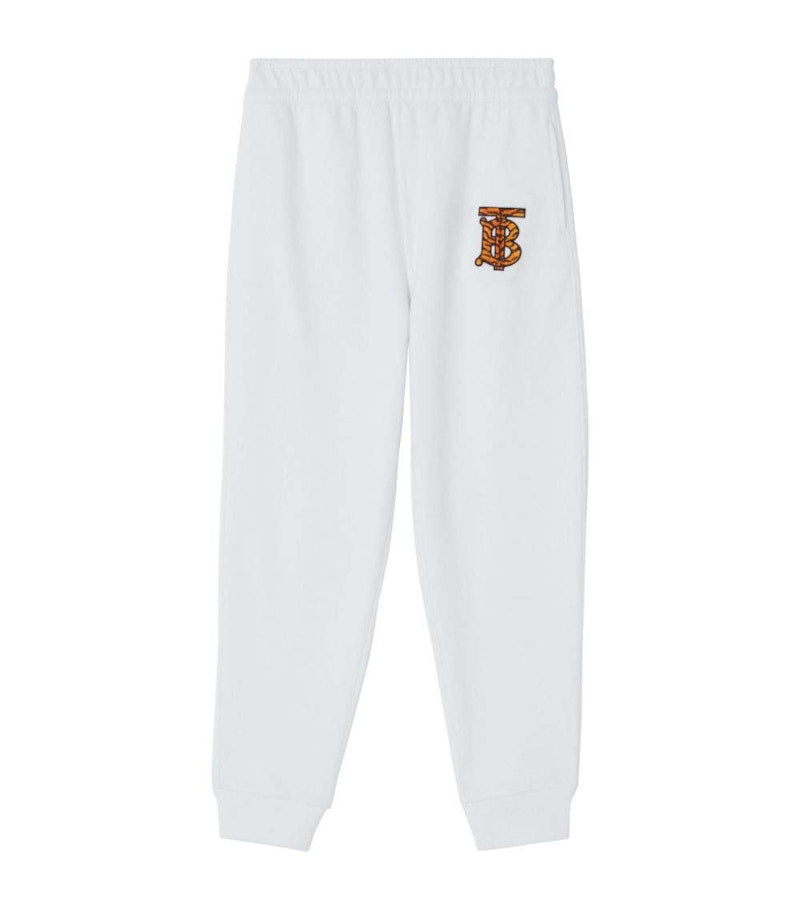 Burberry Tiger TB Monogram Motif Sweatpants White