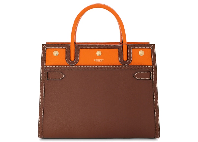Burberry Top Handle Title Handbag Brown