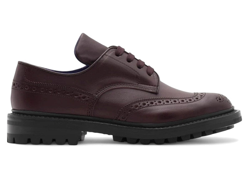 Burberry Tricker's Leather Devon Brogues Aubergine