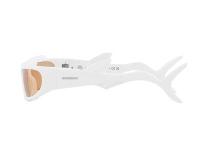 Burberry Turner Shark Sunglasses White/Light Brown