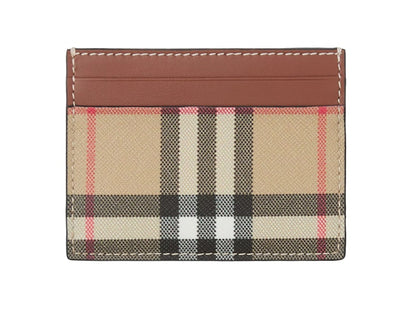 Burberry Vintage Check (4 Card Slot) Card Case Tan