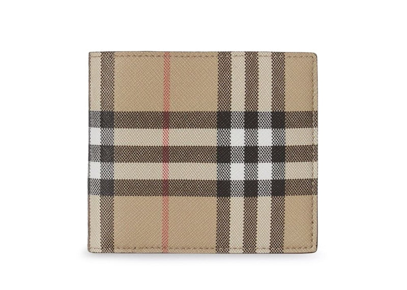 Burberry Vintage Check Bifold Wallet (8 Slot) Archive Beige