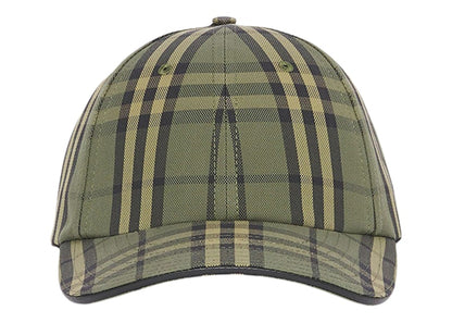 Burberry Vintage Check Canvas Baseball Cap Green