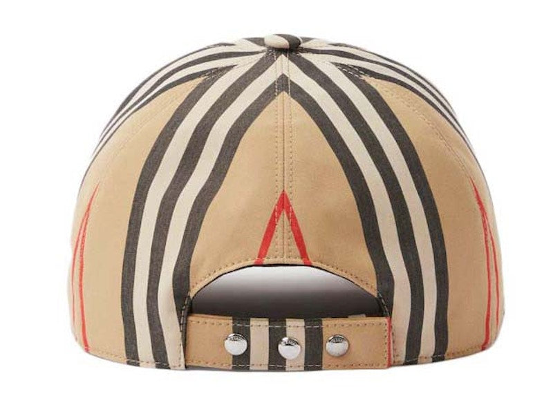 Burberry Vintage Check Cotton Monogram Motif Baseball Cap Beige