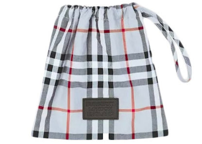 Burberry Vintage Check Cotton Face Mask Pale Blue