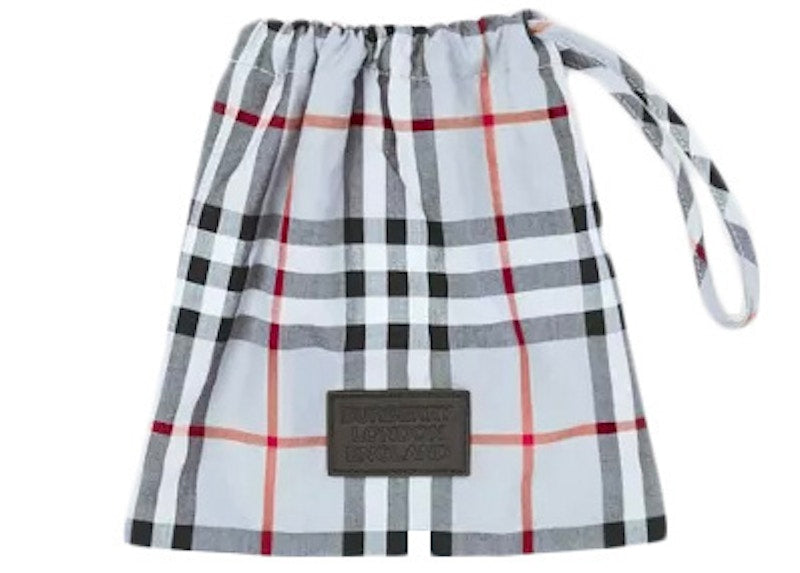 Burberry Vintage Check Cotton Face Mask Pale Blue