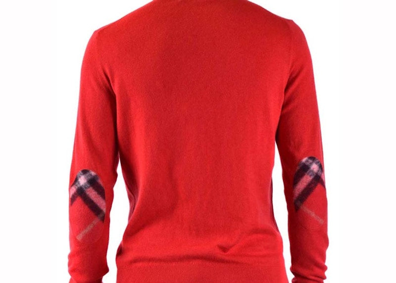 Burberry Vintage Check Elbow Patch Sweatshirt Red