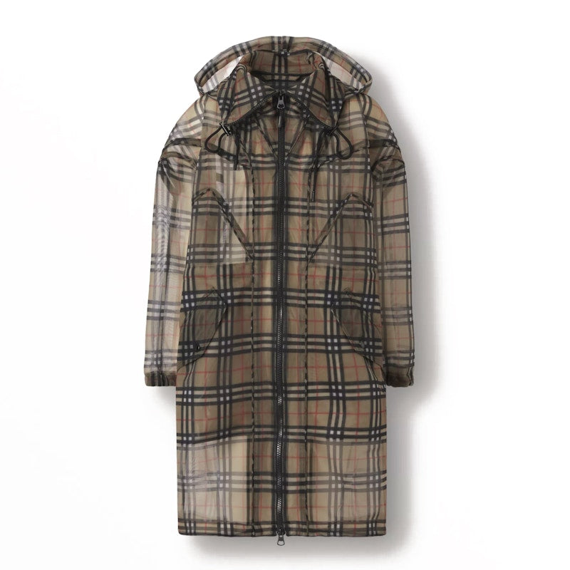 Burberry Vintage Check Mesh Parka Archive Beige
